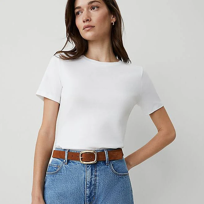 top Ann Taylor Women's Crew Neck T-Shirt Ann Taylor $27.65
