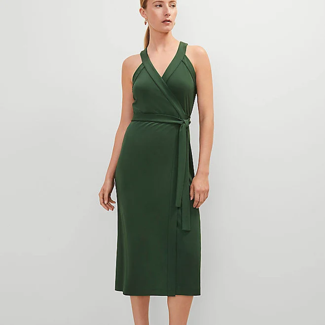 dress Ann Taylor Women's Halter Wrap Midi Dress Ann Taylor $35.95