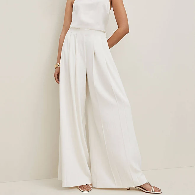 bottom Ann Taylor Women's Triple Pleat Palazzo Pants Ann Taylor $149