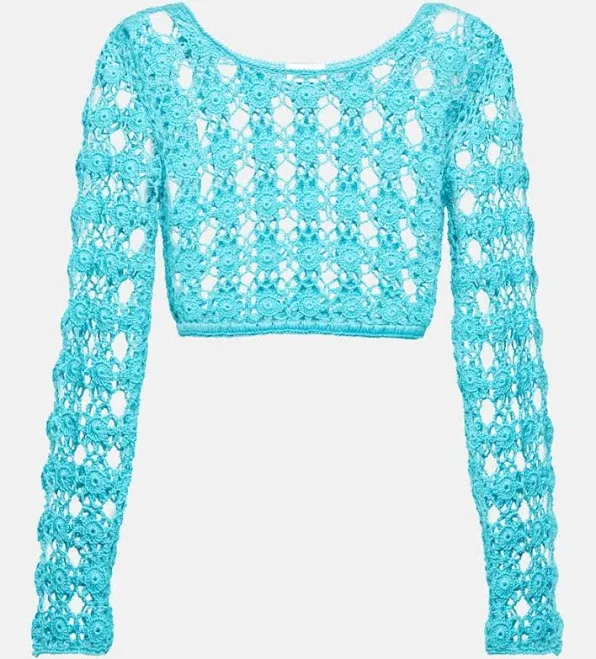matching set Anna Kosturova Women's Bella cotton crochet crop top ModeSens $114