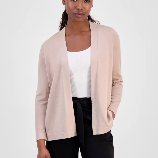 outerwear Anne Klein Essentials Petite Chatham Open-Front Cardigan Macy's $47.4