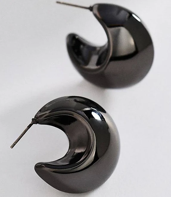 accessory Anthropologie Chunky Puff Hoop Earrings Anthropologie $12.48