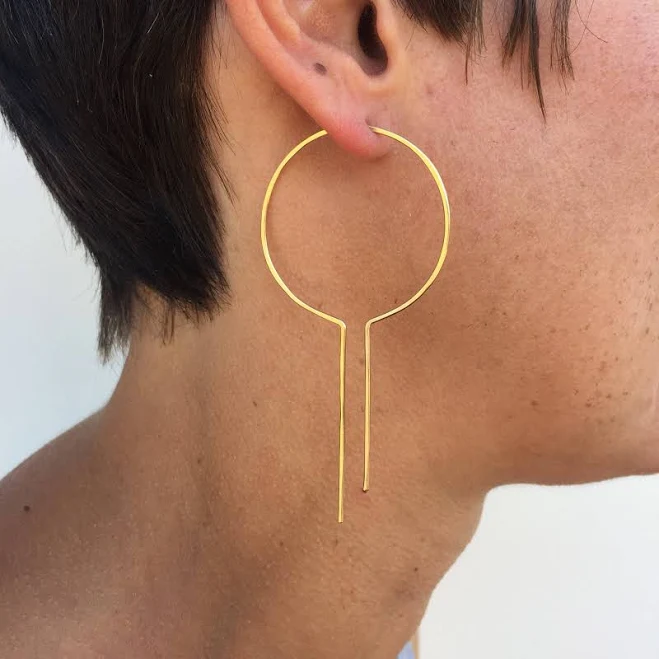 accessory Art Deco Geometric Hoop Earrings Etsy - Seller $48