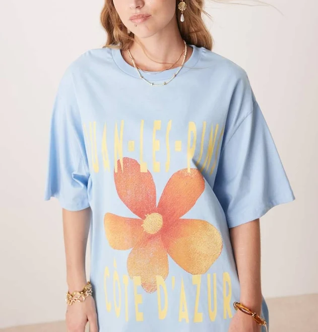 top ASOS Oversized Cote d'Azur Graphic T-Shirt ASOS $13.74