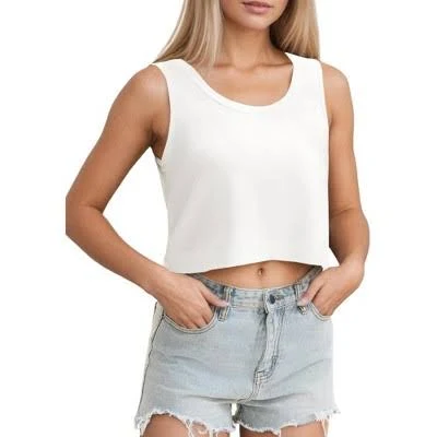 top ATHLECHIC Women Casual Breathable Cotton Cropped Tank Top Summer Sleeveless Shirt Target $12.99
