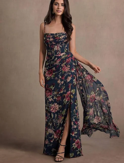 dress Azazie Floor-Length Maxi Dresses Column Wedding Guest Formal Dresses Straight Azazie.com $189
