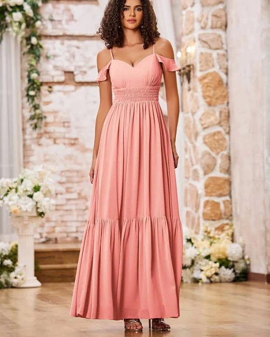 dress BABARONI Spaghetti Strap Tiered Chiffon Dress Babaroni.com $119