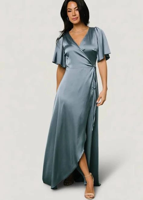 dress Baltic Born Vara Satin Maxi Wrap Dress Baltic Born $71
