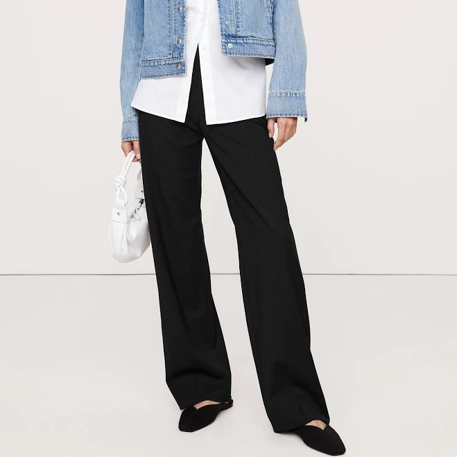 bottom Banana Republic Women's High-Rise Modern Straight Italian Wool Pants Banana Republic $138.6