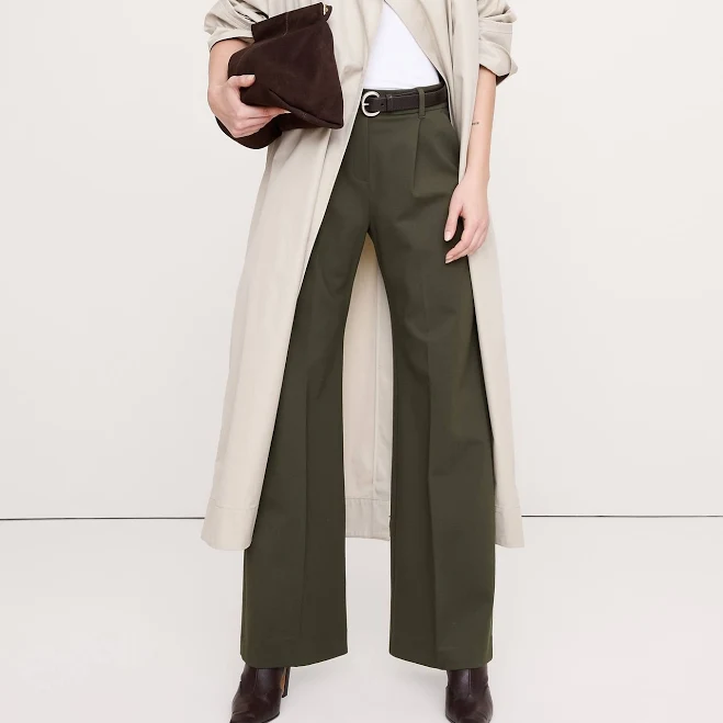 pants Banana Republic Women's High-Rise Wide-Leg Drapey Ponte Pants Banana Republic $120