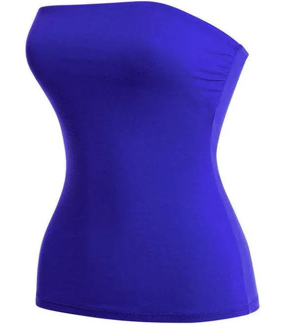 top Basic Stretchy Cotton Bandeau Tube Top MixMatchy $14.99