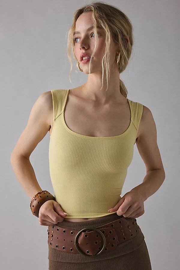 top BDG Women's Ribbed Square Neck Tank Top Urban Outfitters $19