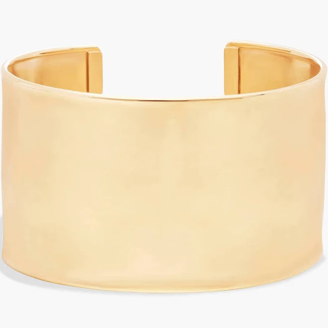 accessory Blue Nile 14K Italian Yellow Gold Hammered Cuff Bracelet Blue Nile $8910