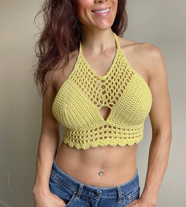crop top Boho Crochet Halter Top Etsy - Seller $38
