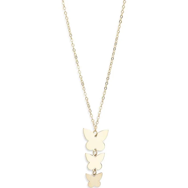 accessory Bony Levy 14K Gold Butterfly Pendant Necklace Nordstrom $207