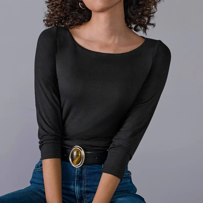 top Boston Proper So Effortless Boat Neck 3/4 Sleeve Knit Top Boston Proper $29.25