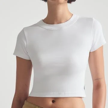 top Brooklyn Industries Women's Cropped Rib T-Shirt Brooklyn Industries $36