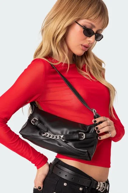 bag Buckle & Chain Shoulder Bag edikted $11.2