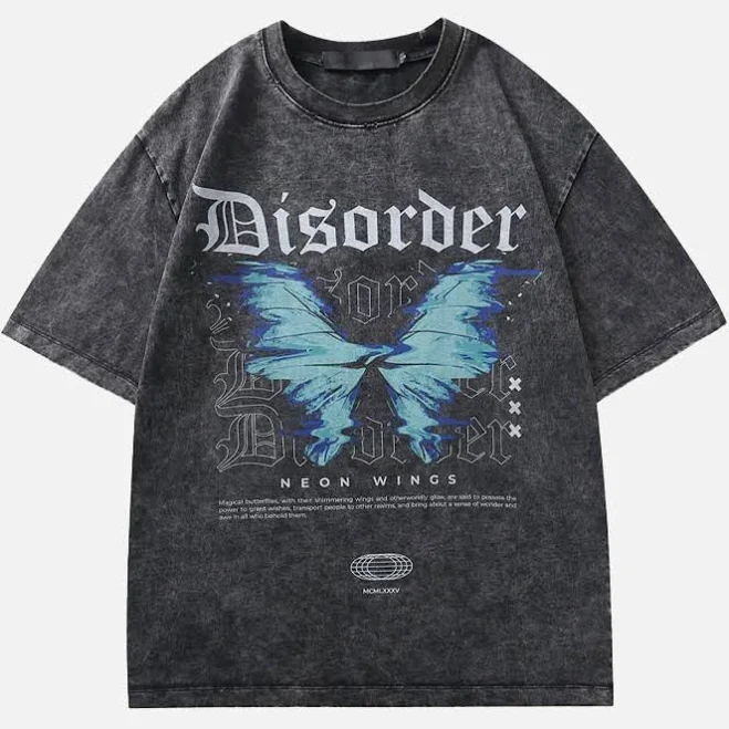 top Butterfly Graphic Oversized T-Shirt daxuen.com $53