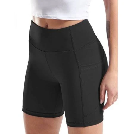 shorts Cadmus Women's High Waist Naked Feeling Yoga Shorts with Deep Pockets Walmart - Cadmus $13.49