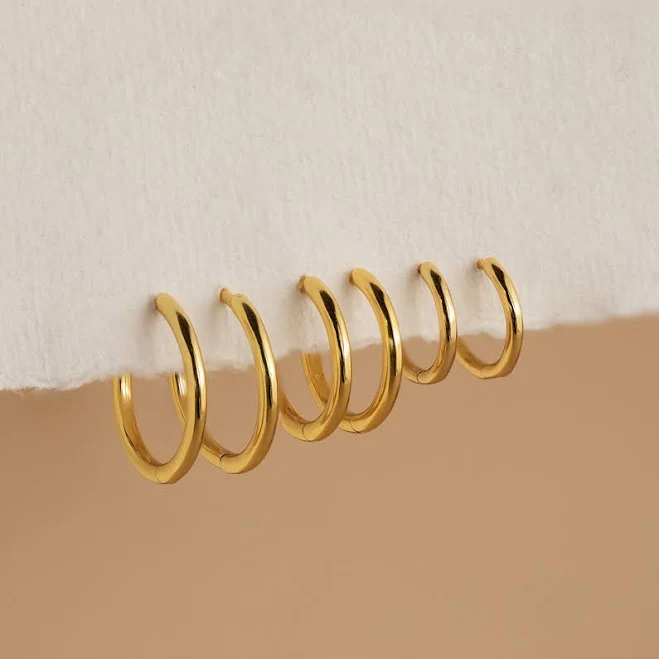 accessory Caitlyn Minimalist Everyday Mini Bold Stacking Hoop Earrings Mom Gift Caitlyn Minimalist $24.8