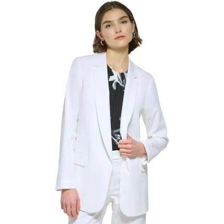 outerwear Calvin Klein Women's Linen Blend Open Front Blazer Walmart - Buy Outlet $81.95