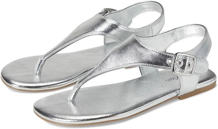 shoes Calvin Klein Women's Moraca T-Strap Sandals Zappos.com $58.39