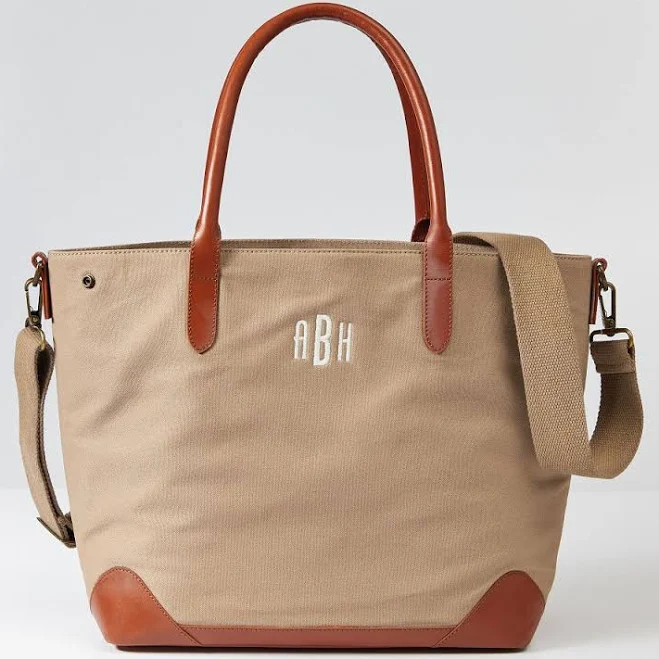 bag Canvas and Leather Travel Tote Mark and Graham $72.99