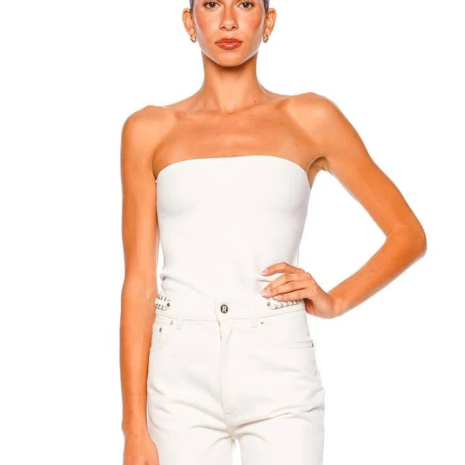 tube top Cara Cara Ida Strapless Ribbed Knit Tube Top Lola Dré $295