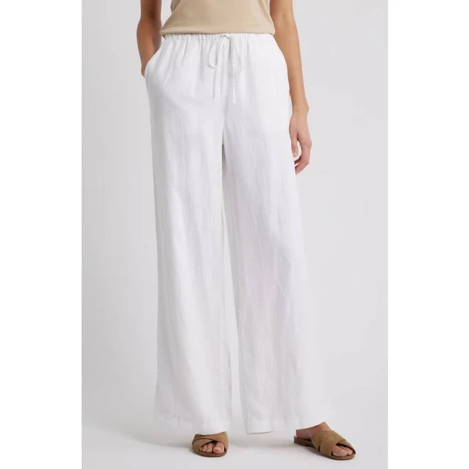 bottom Caslon Easy Wide Leg Linen Pants Nordstrom $79.5