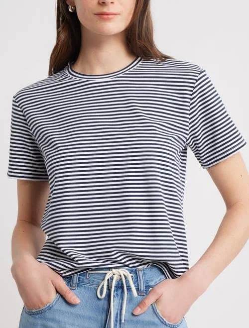 top Caslon Stripe Crop T-Shirt Nordstrom $35