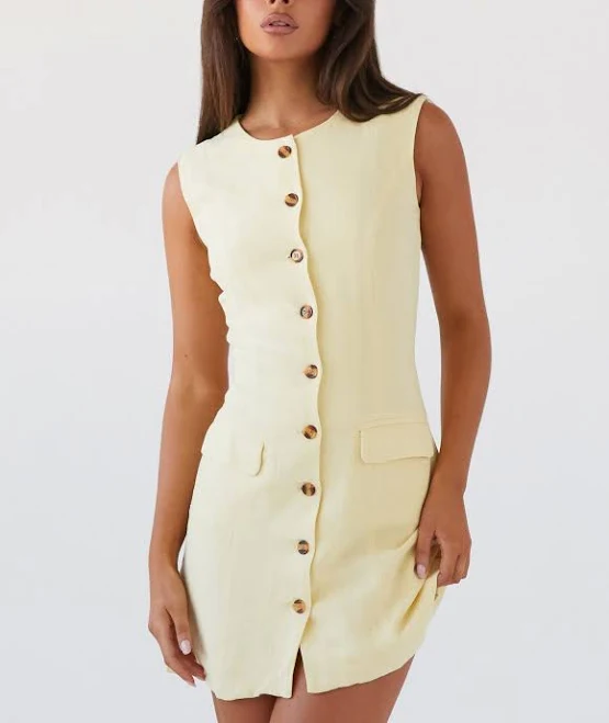 dress Castello Fiore Linen Mini Dress Peppermayo - US $38