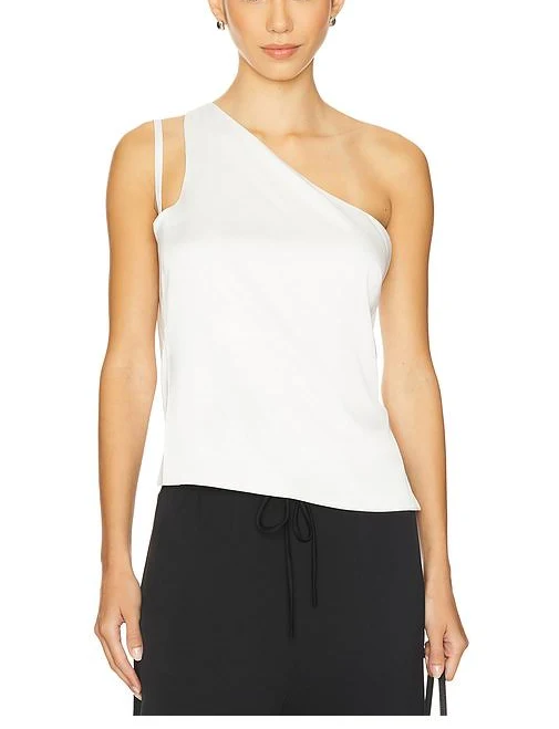 asymmetric neck top Ceren Ocak One Shoulder Top REVOLVE $57