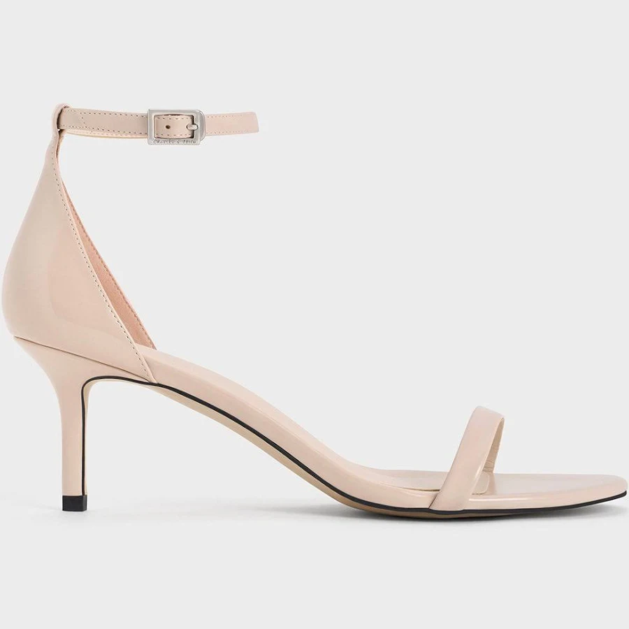 shoes Charles & Keith Patent Stiletto-Heel Ankle-Strap Sandals charleskeith.com $66.4