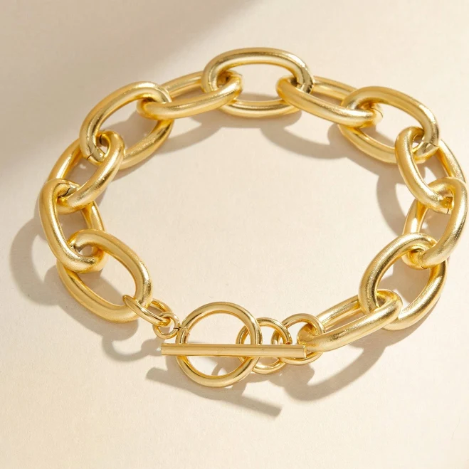 accessory Chunky Gold Chain Bracelet Etsy - Seller $33.6