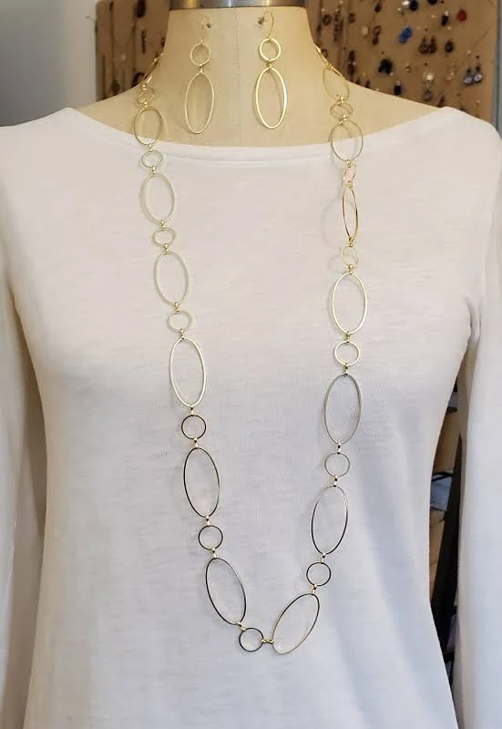 accessory Chunky Yellow Gold Link Chain Necklace, 40 inch Etsy - MagpieMadnessJewelry $26.5