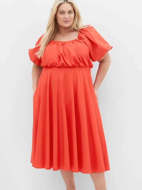 dress City Chic Women's Plus Size Rosabella Puff Sleeve Midi Dress City Chic $35
