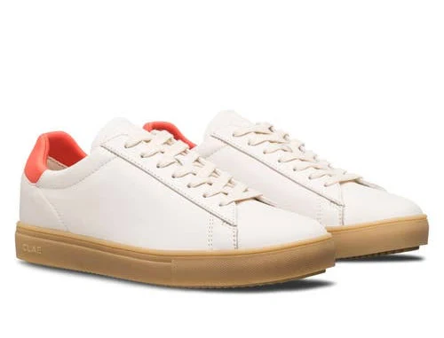 shoes CLAE Bradley Low Top Leather Sneaker in Off White Camellia Nat Gum at Nordstrom, Size 8.5 Nordstrom $170