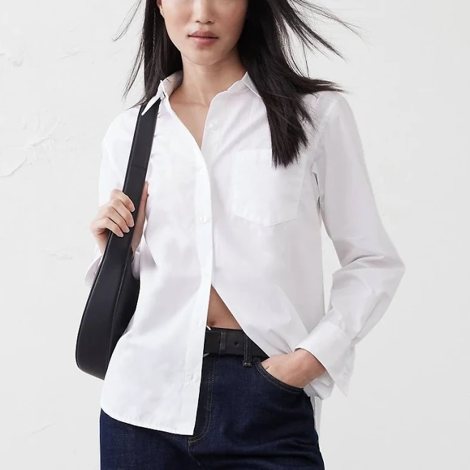 top Classic Poplin Shirt Banana Republic Factory $35
