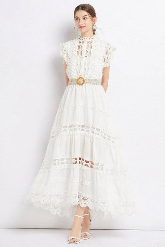 maxi dress Claude Embroidered Tiered Maxi Dress TheMogan $79.99