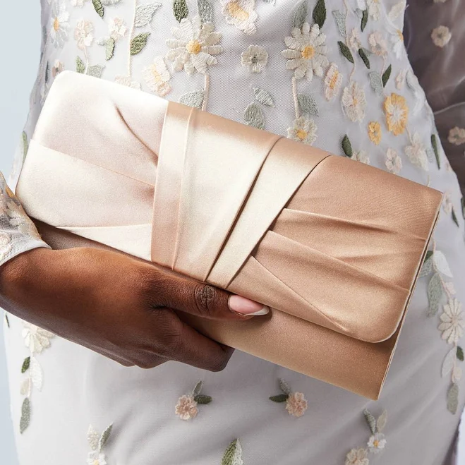 bag Coast Women's Emma Satin Chain Clutch Bag boohoo USA $49