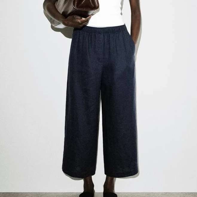 linen outfit Cos Women's Linen Culottes COS US $129