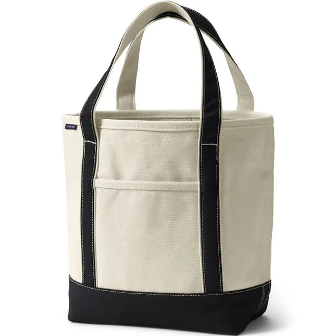 bag Custom Logo Open Top Canvas Tote Bag Lands' End Business Outfitters $29.96