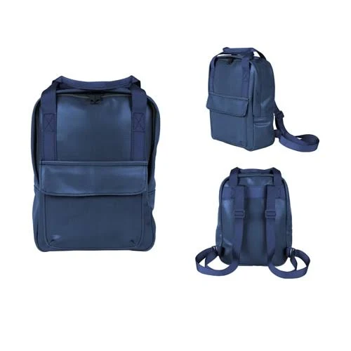 bag Custom Mini Everyday Vegan Leather Backpack in Navy | Bagmasters Bagmasters.com $73.67