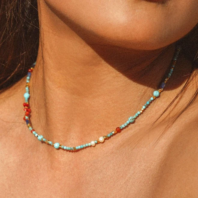 accessory Dainty Boho Handmade Beaded Choker Necklace Etsy - Seller $41.99