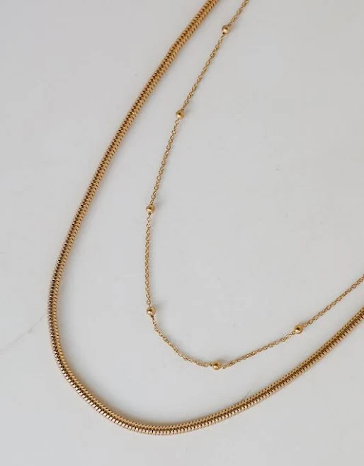 accessory Dainty Gold Layered Chain Necklace Dress Up $5