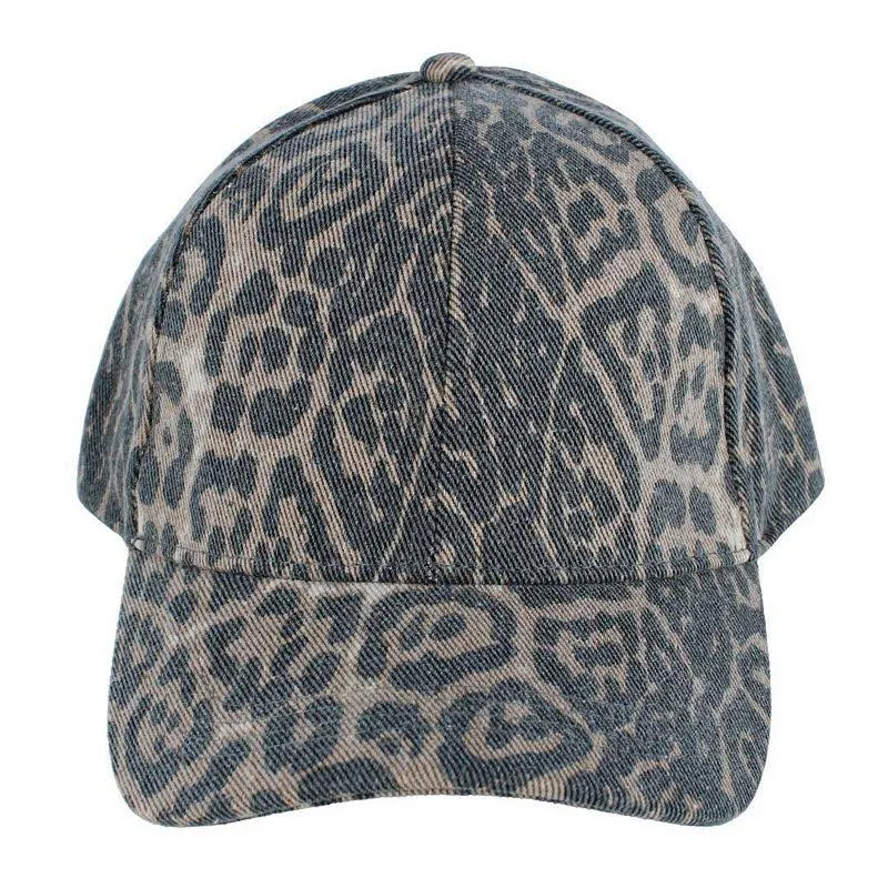 accessory David & Young Women's Washed Leopard Print Baseball Cap Target $24.94