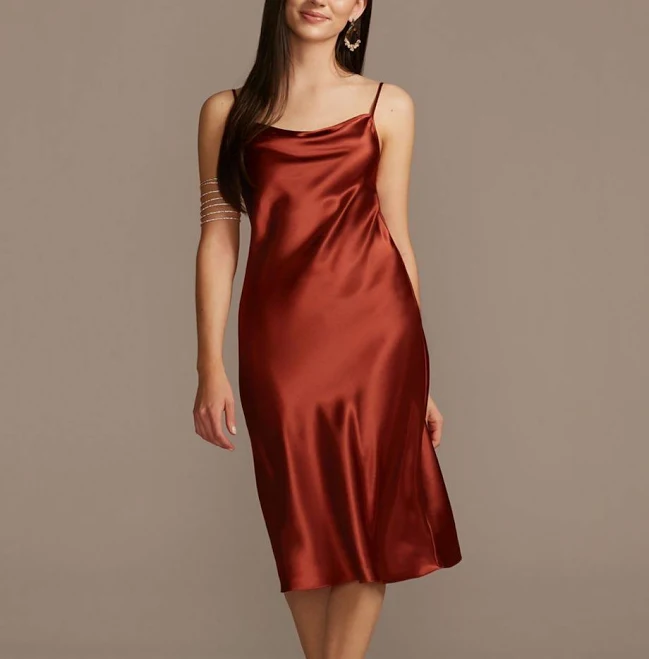 dress DB Studio Midi Satin Slip Dress David's Bridal $37.49