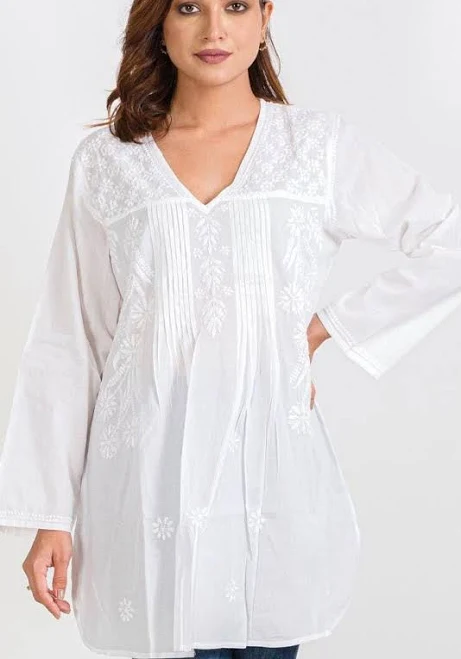 top Divya Hand Embroidered Tunic Etsy - Seller $59