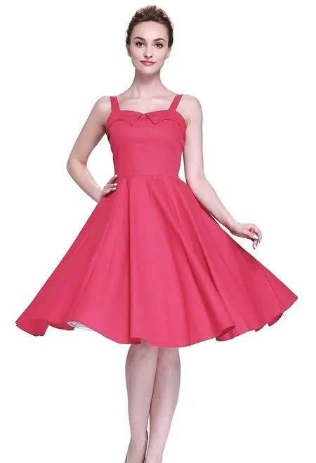 dress Dorris Wedding A-Line Knee-Length Dress with Straps Dorris Wedding $85.99
